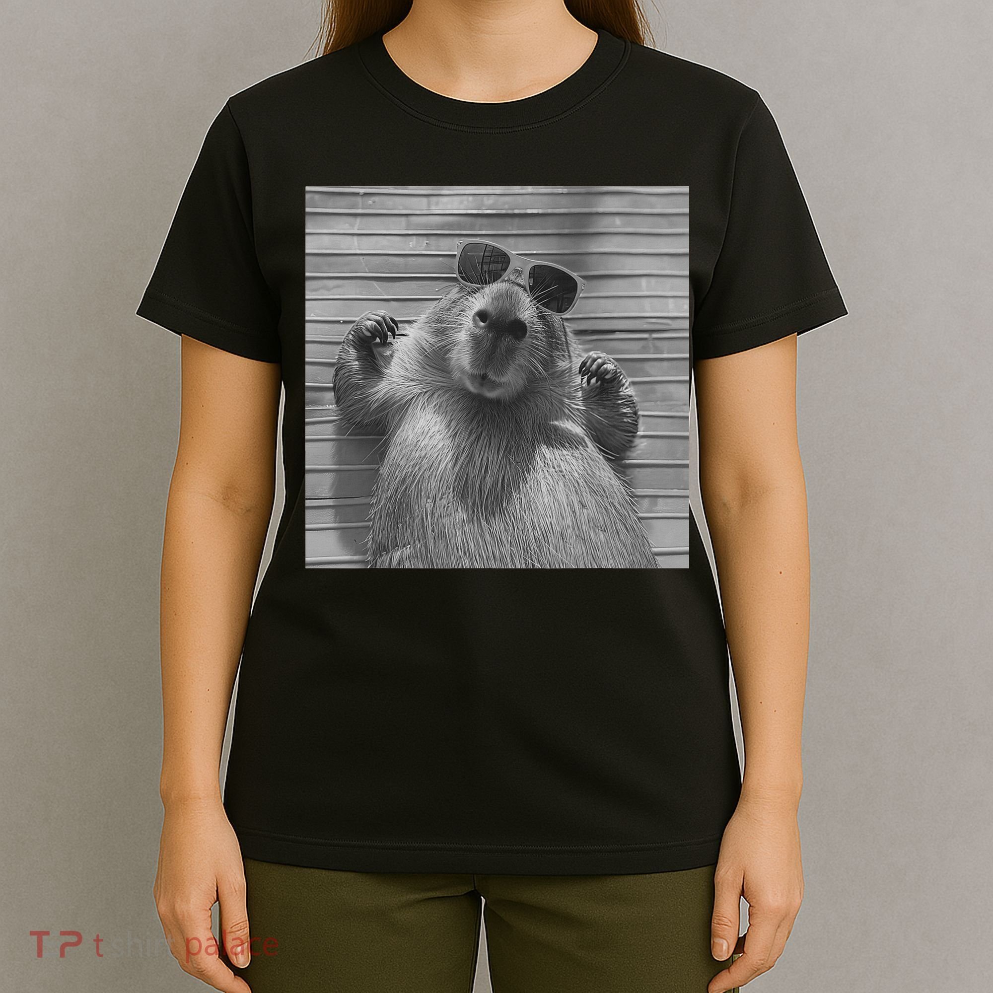 Funny Capybara Gifts Cool Capybara Selfie T-Shirt