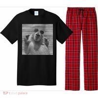Funny Capybara Gifts Cool Capybara Selfie Pajama Set thumb 0