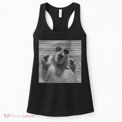 Funny Capybara Gifts Cool Capybara Selfie Women's Tank Top