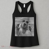 Funny Capybara Gifts Cool Capybara Selfie Women's Tank Top thumb 3