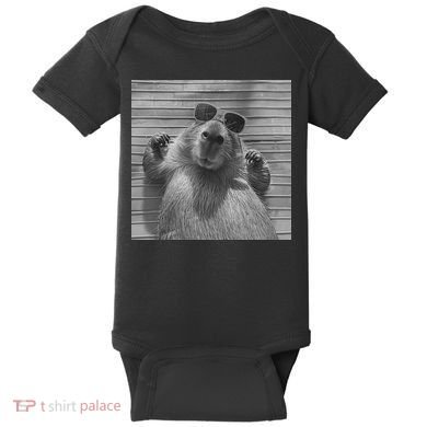 Funny Capybara Gifts Cool Capybara Selfie Baby Bodysuit