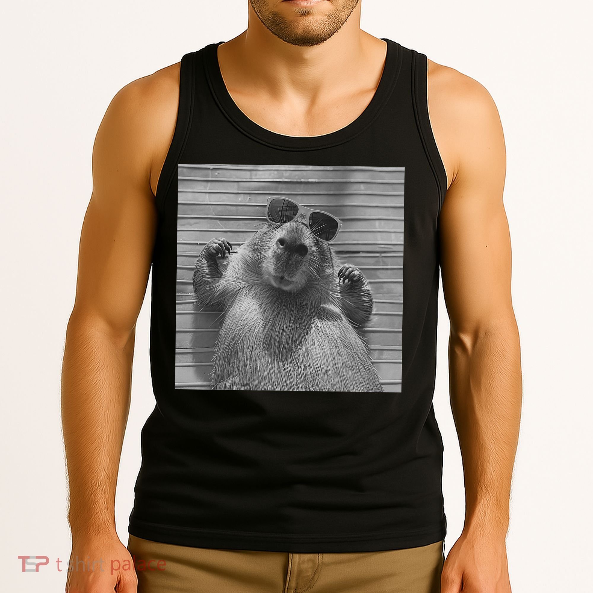 Funny Capybara Gifts Cool Capybara Selfie Tank Top