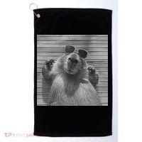 Funny Capybara Gifts Cool Capybara Selfie Golf Towel thumb 0