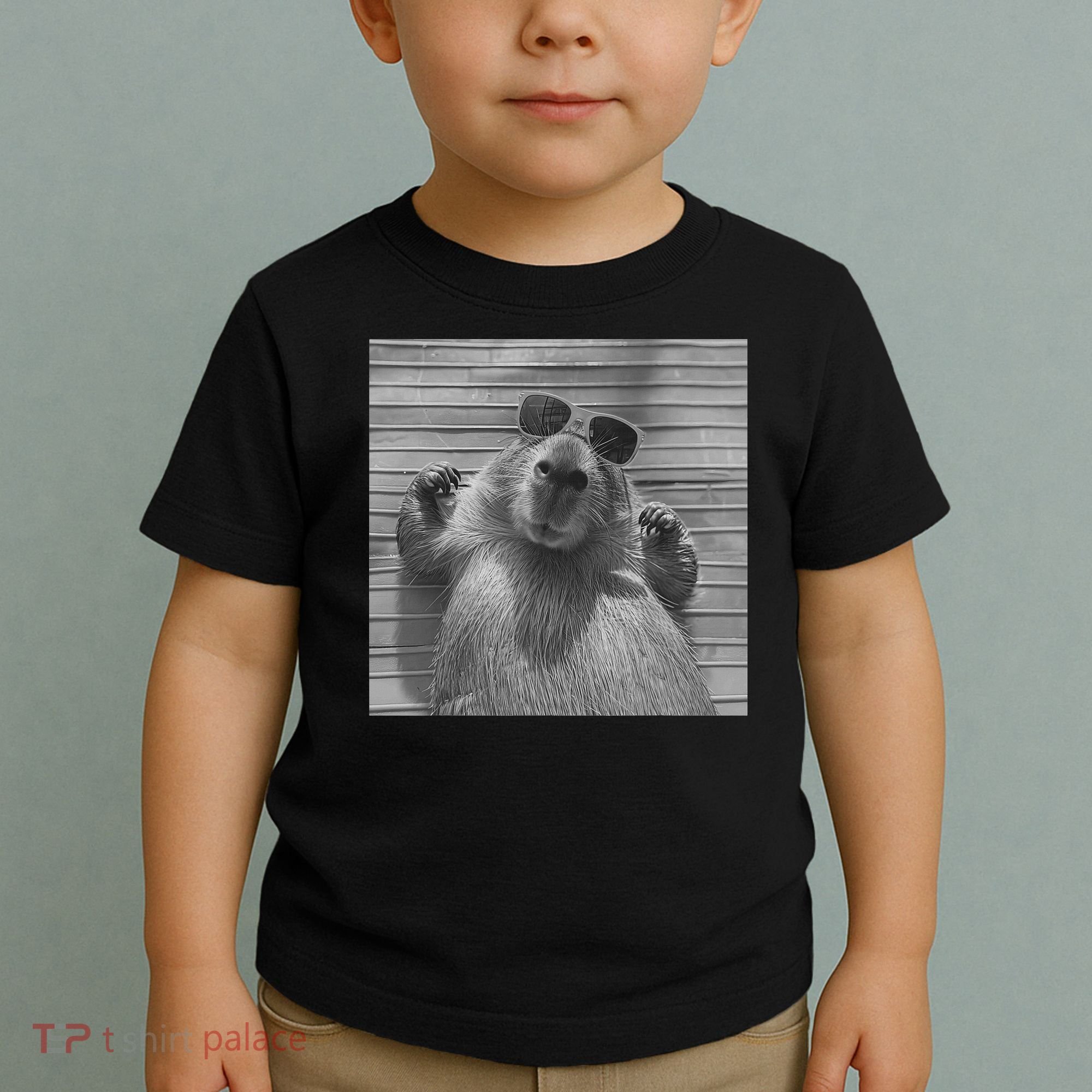 Funny Capybara Gifts Cool Capybara Selfie Toddler T-Shirt