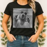 Funny Capybara Gifts Cool Capybara Selfie Women's T-Shirt thumb 2