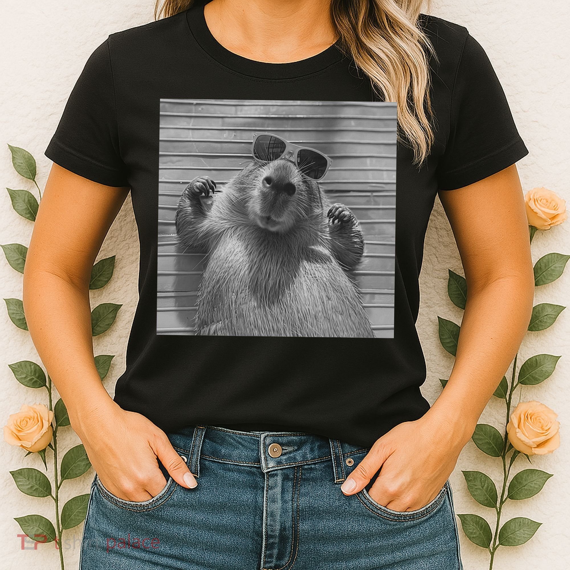 Funny Capybara Gifts Cool Capybara Selfie Women's T-Shirt