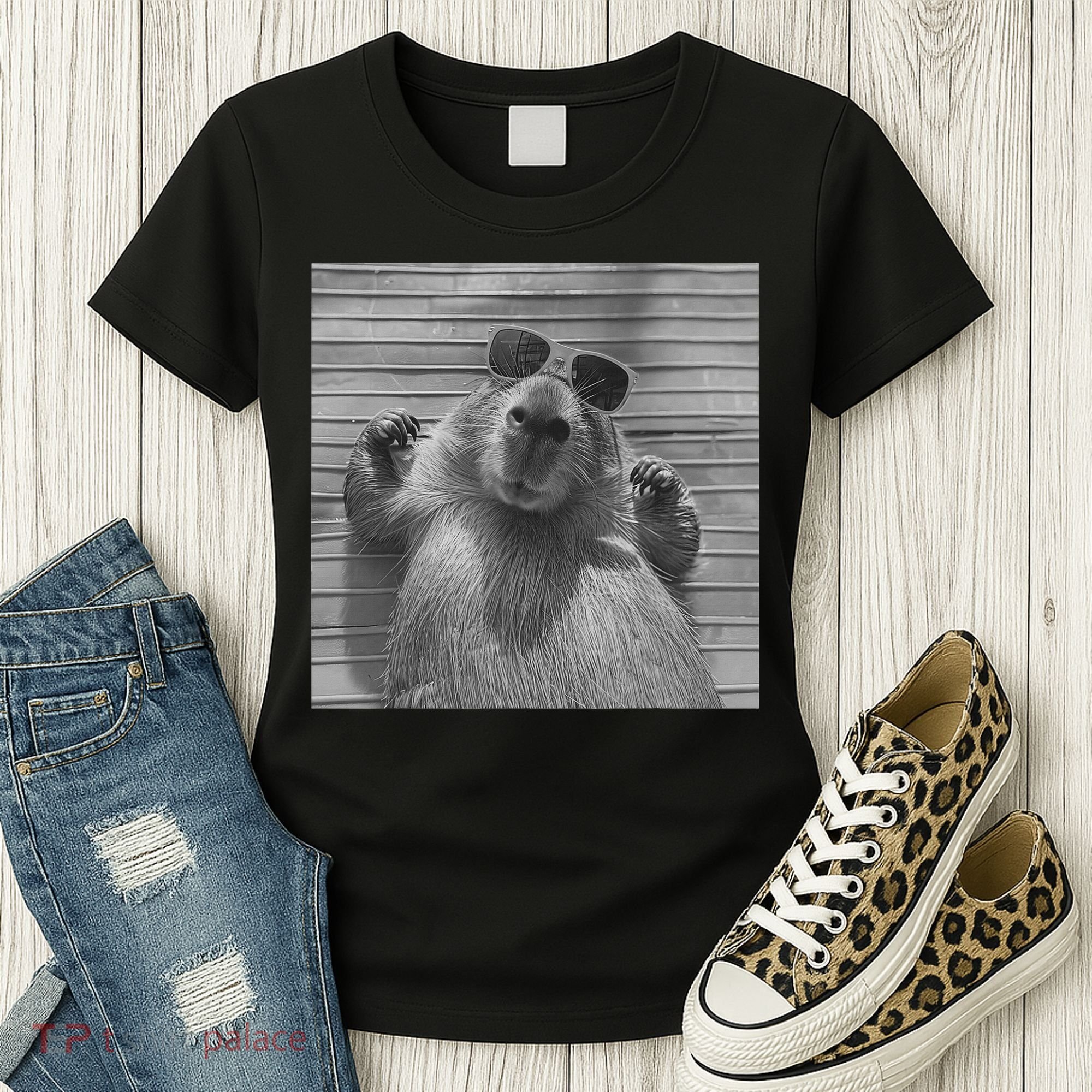 Funny Capybara Gifts Cool Capybara Selfie Women's T-Shirt