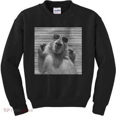 Funny Capybara Gifts Cool Capybara Selfie Kids Sweatshirt
