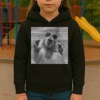 Funny Capybara Gifts Cool Capybara Selfie Kids Hoodie thumb 3