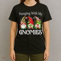 Funny Christmas Gnome Hanging With My Gnomies Family Pajamas T-Shirt thumb 4