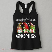 Funny Christmas Gnome Hanging With My Gnomies Family Pajamas Women's Tank Top thumb 3