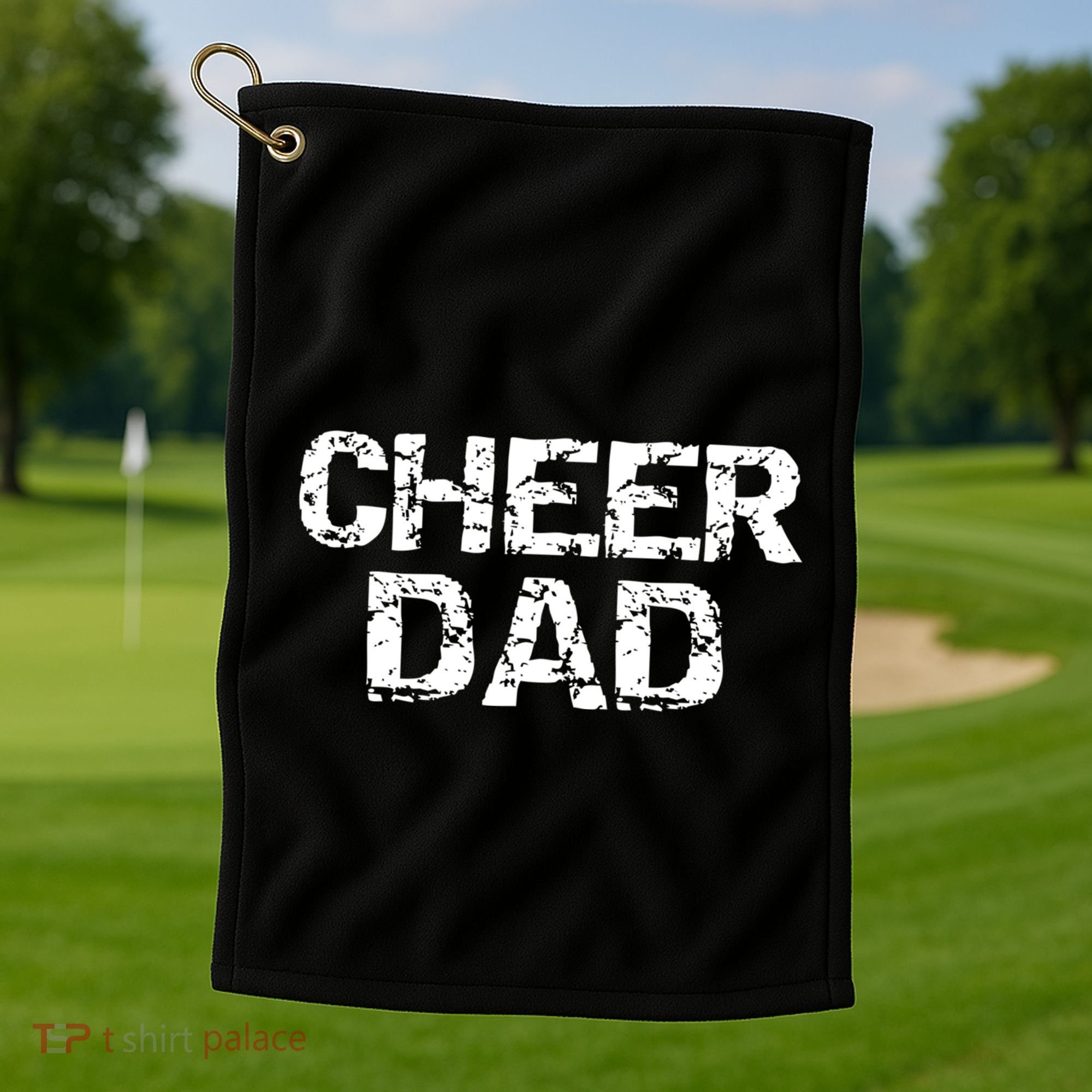 Father Cheerleading Gift From Cheerleader Daughter Cheer Dad Gift Golf Towel