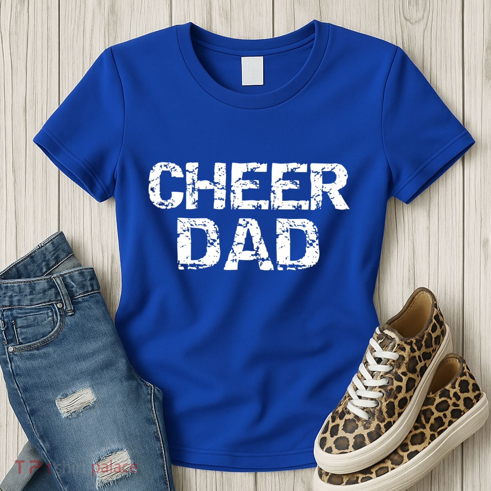 Father Cheerleading Gift From Cheerleader Daughter Cheer Dad Gift Women's T-Shirt