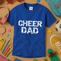 Father Cheerleading Gift From Cheerleader Daughter Cheer Dad Gift Kids T-Shirt thumb 3