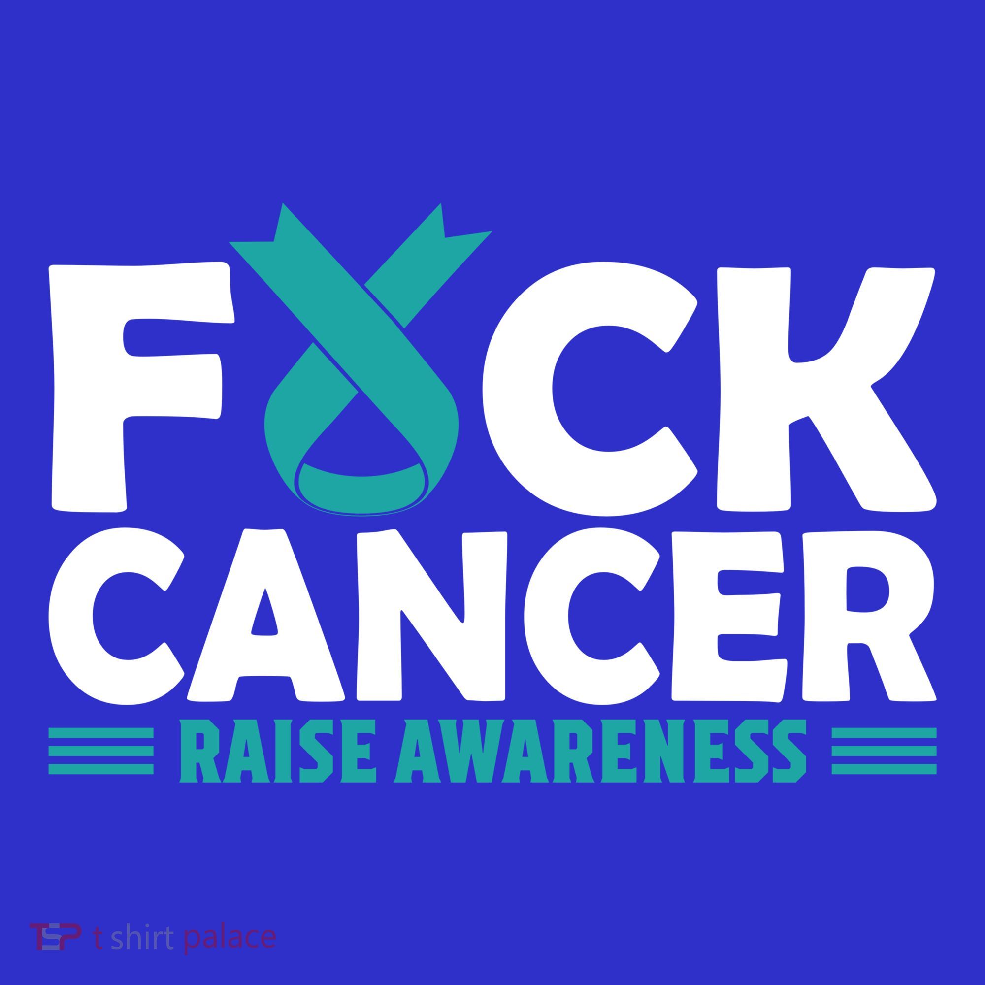 Fuck Cancer Gift Teal Ovarian Cancer Support Tee Long Sleeve Shirt