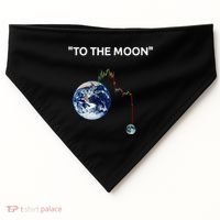 Funny Crypto Going Down To The Moon USA-Made Doggie Bandana thumb 0
