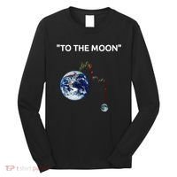 Funny Crypto Going Down To The Moon Long Sleeve Shirt thumb 0