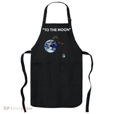Funny Crypto Going Down To The Moon Apron