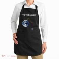 Funny Crypto Going Down To The Moon Apron thumb 2
