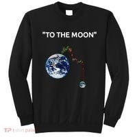 Funny Crypto Going Down To The Moon Sweatshirt thumb 0