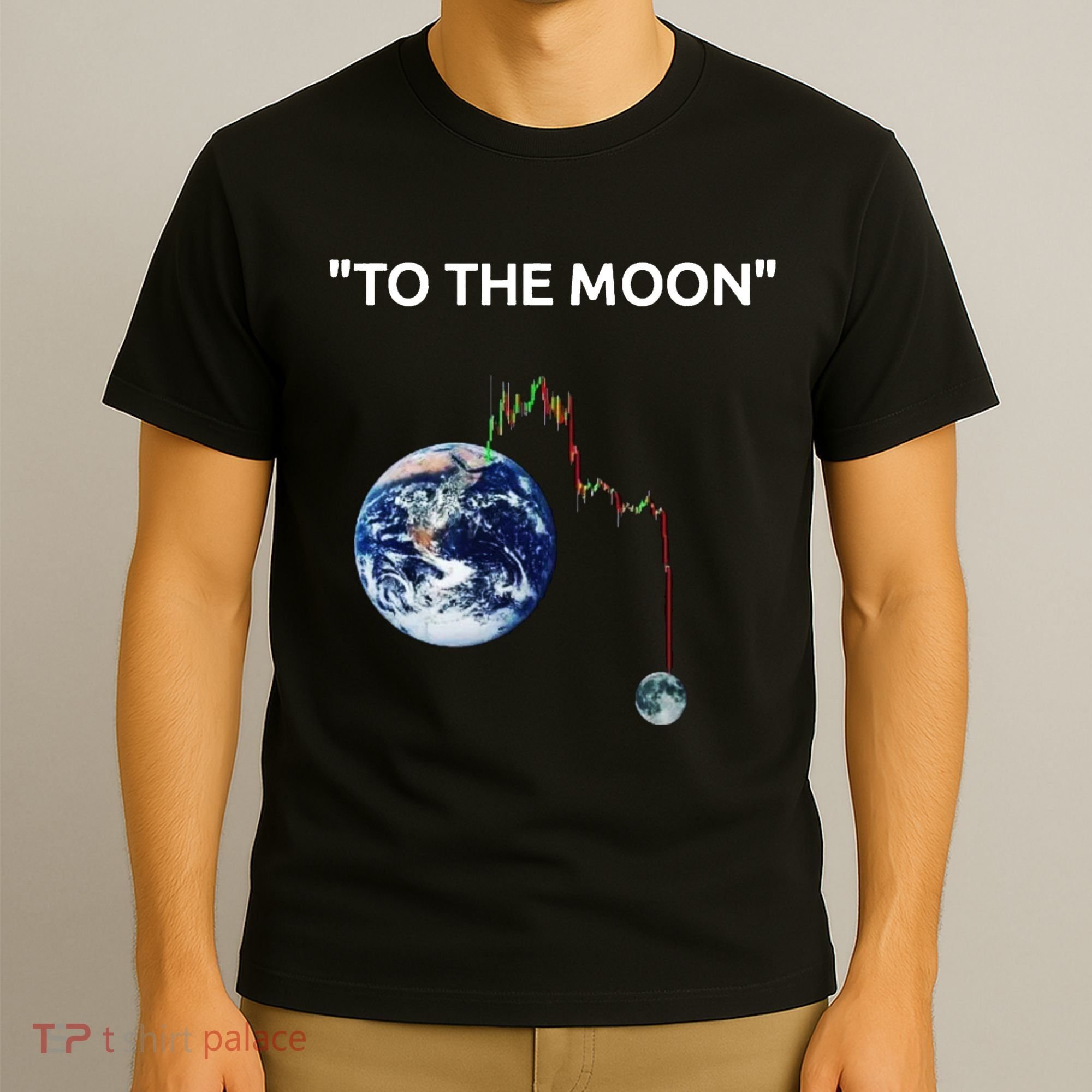 Funny Crypto Going Down To The Moon T-Shirt
