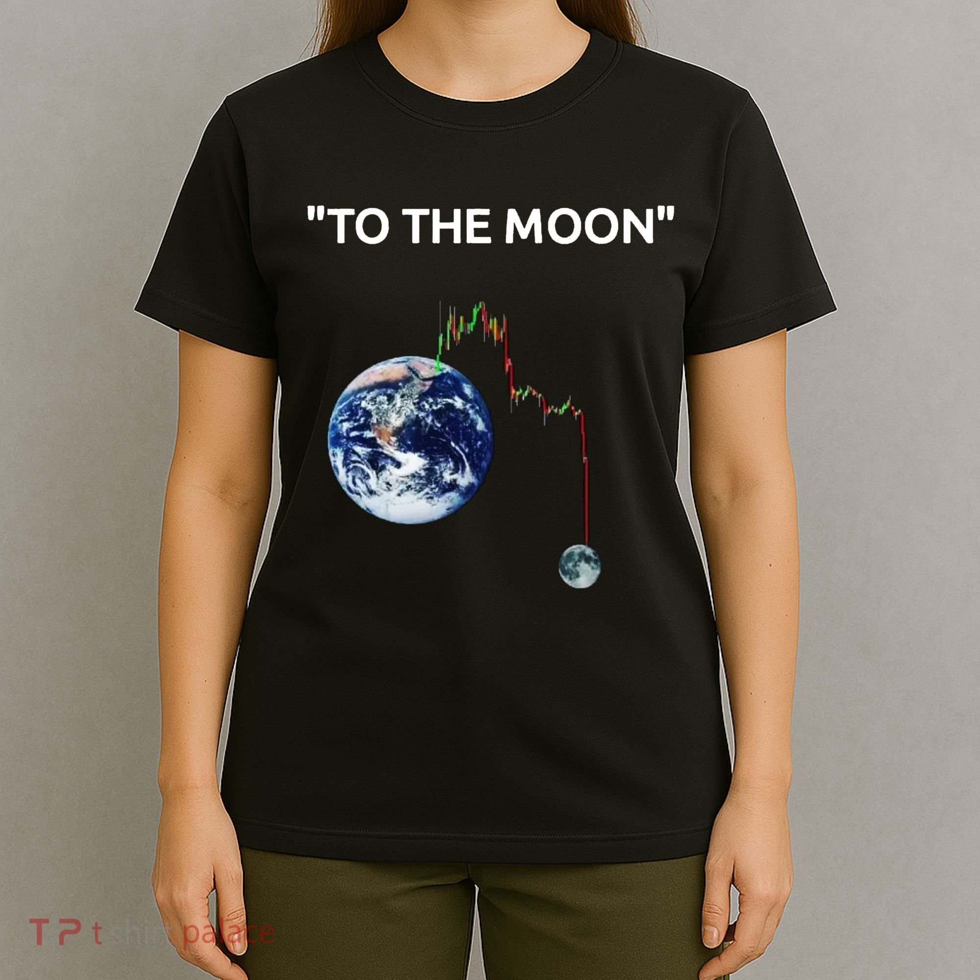 Funny Crypto Going Down To The Moon T-Shirt