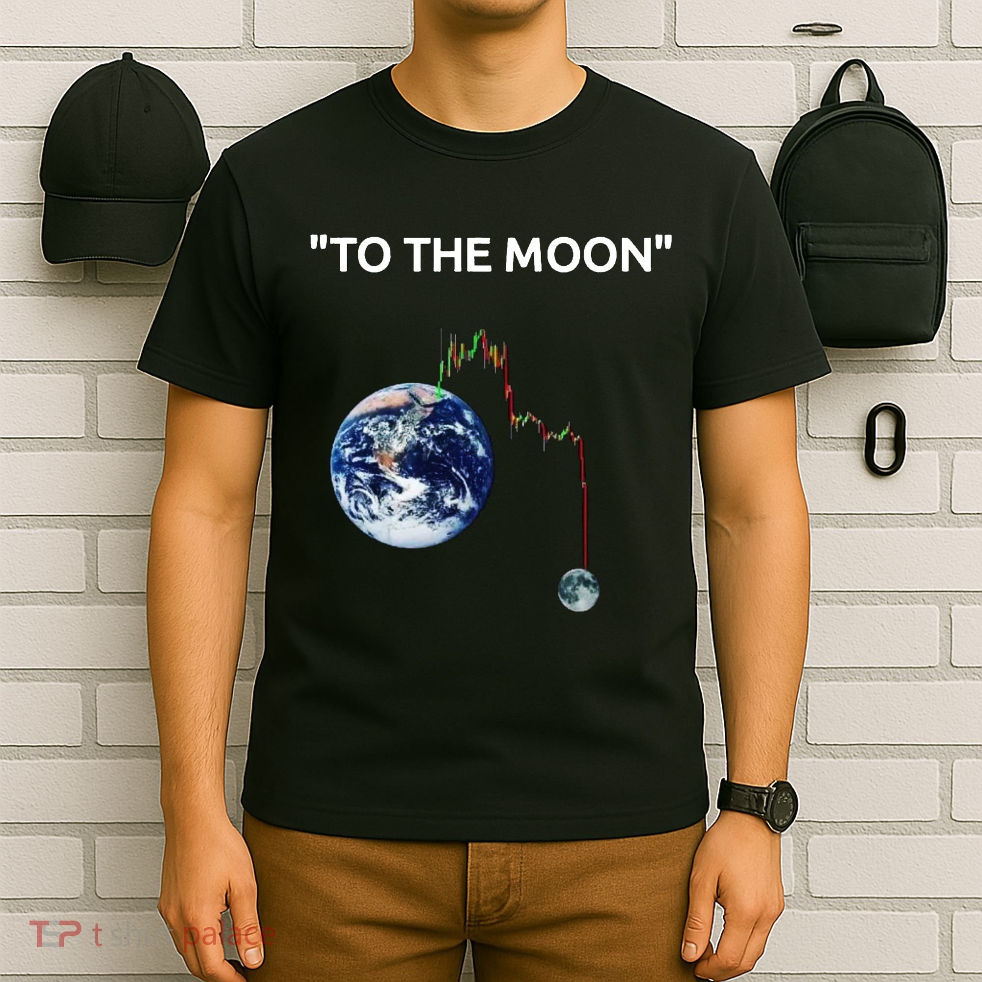 Funny Crypto Going Down To The Moon T-Shirt