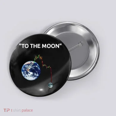 Funny Crypto Going Down To The Moon Button