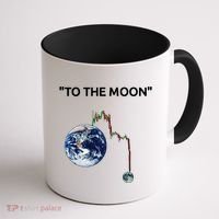 Funny Crypto Going Down To The Moon Coffee Mug thumb 1