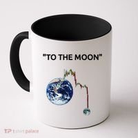 Funny Crypto Going Down To The Moon Coffee Mug thumb 0