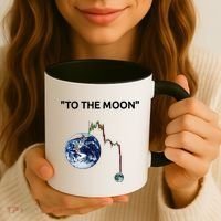Funny Crypto Going Down To The Moon Coffee Mug thumb 3