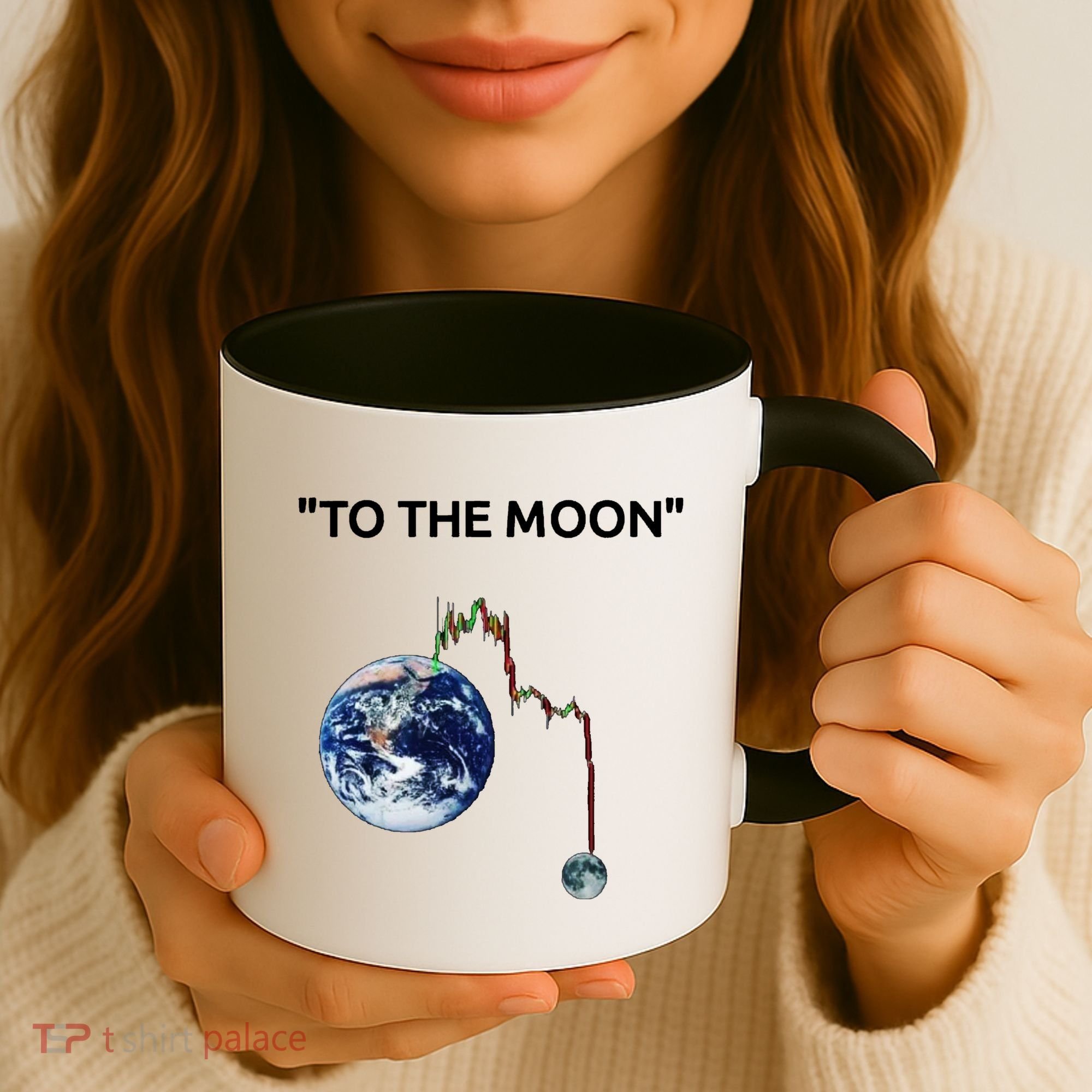 Funny Crypto Going Down To The Moon Coffee Mug