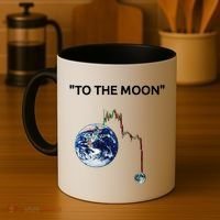 Funny Crypto Going Down To The Moon Coffee Mug thumb 4