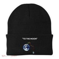 Funny Crypto Going Down To The Moon Beanie thumb 0