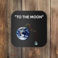 Funny Crypto Going Down To The Moon Coaster thumb 0