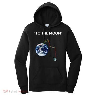 Funny Crypto Going Down To The Moon Women's Hoodie