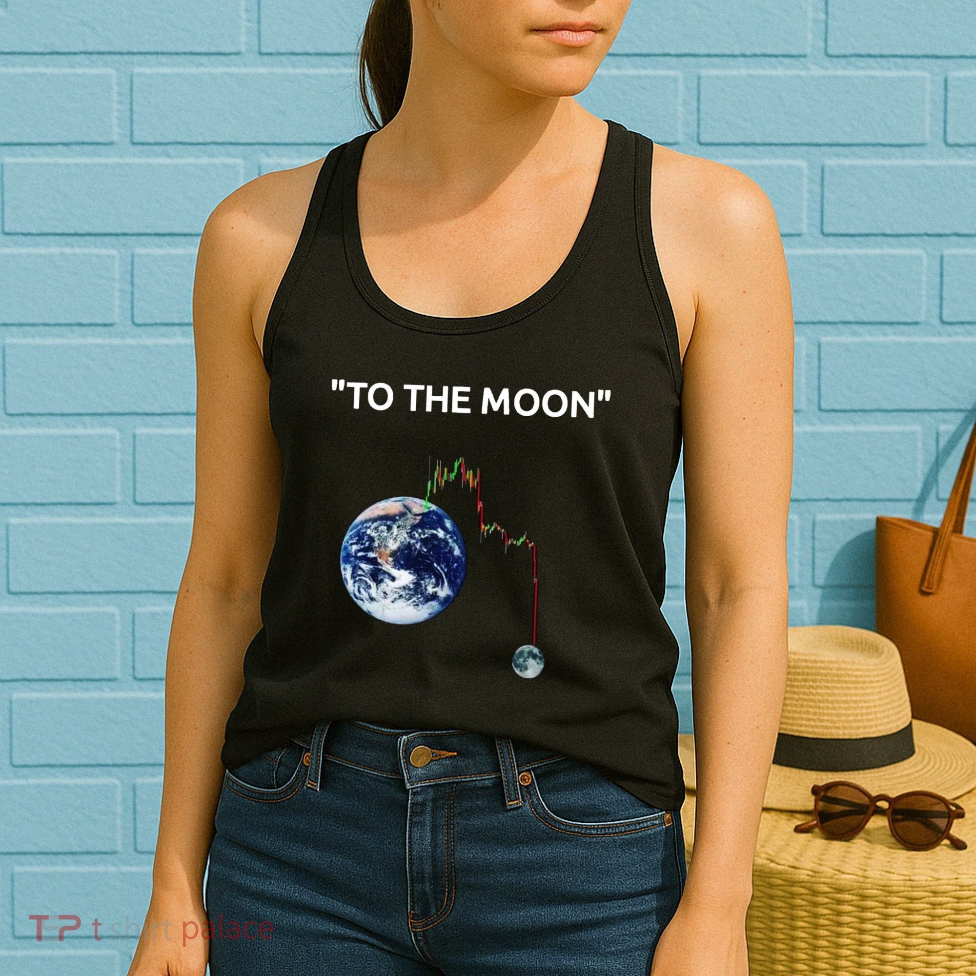 Funny Crypto Going Down To The Moon Women's Tank Top