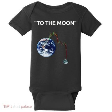 Funny Crypto Going Down To The Moon Baby Bodysuit