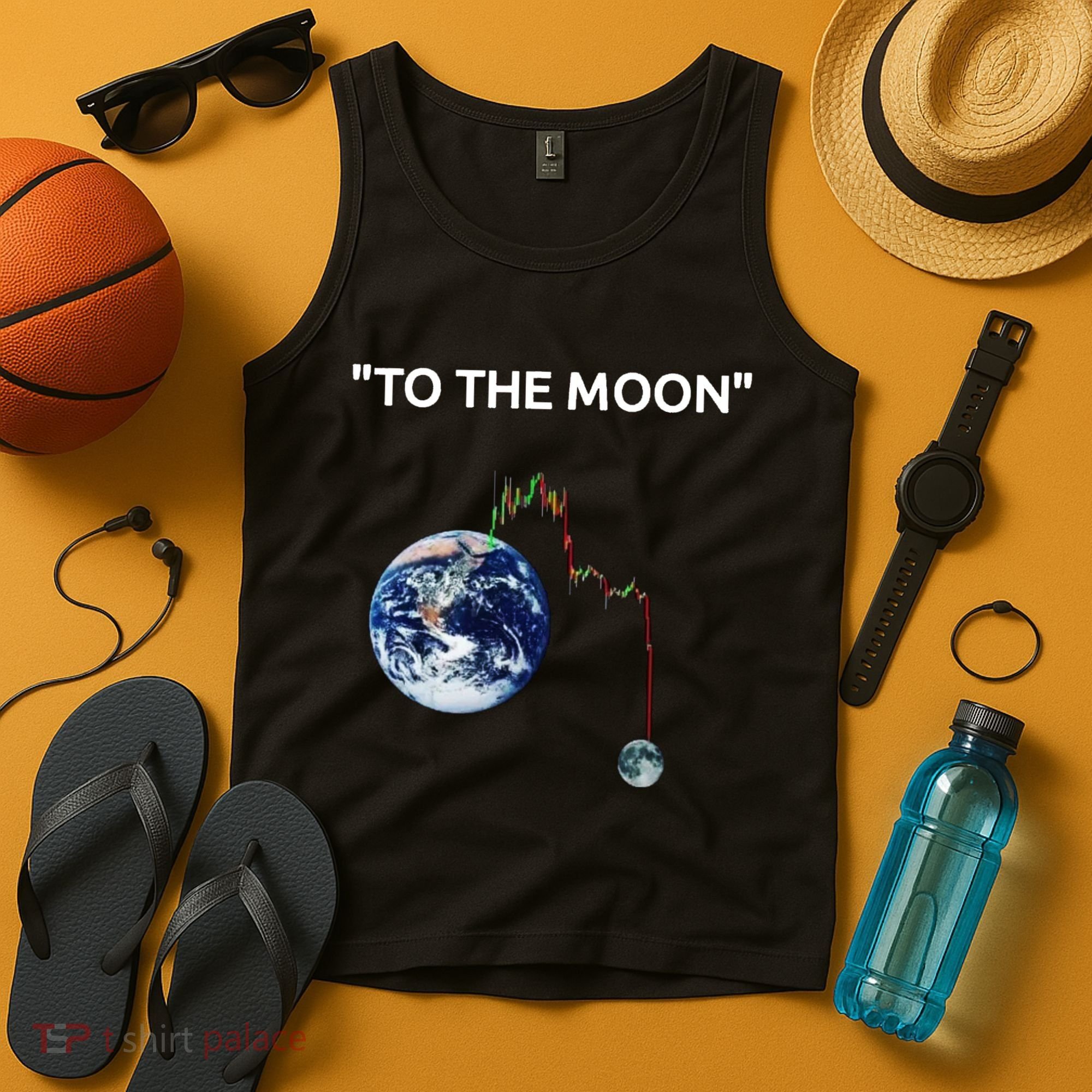Funny Crypto Going Down To The Moon Tank Top