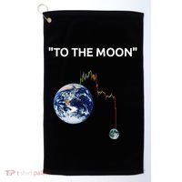Funny Crypto Going Down To The Moon Golf Towel thumb 0
