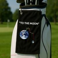 Funny Crypto Going Down To The Moon Golf Towel thumb 2