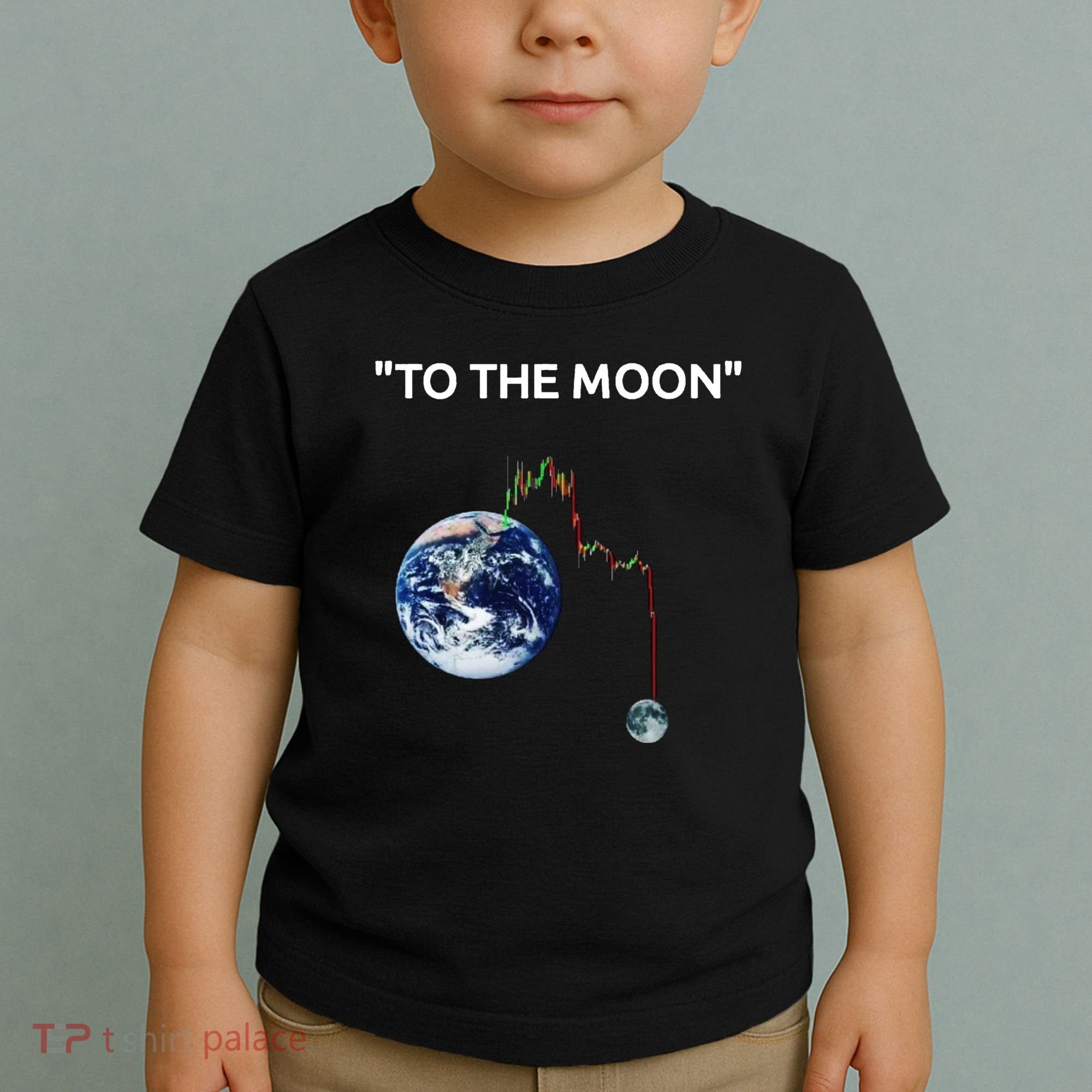 Funny Crypto Going Down To The Moon Toddler T-Shirt