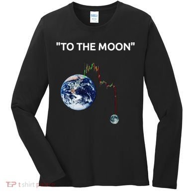 Funny Crypto Going Down To The Moon Women's Long Sleeve Shirt