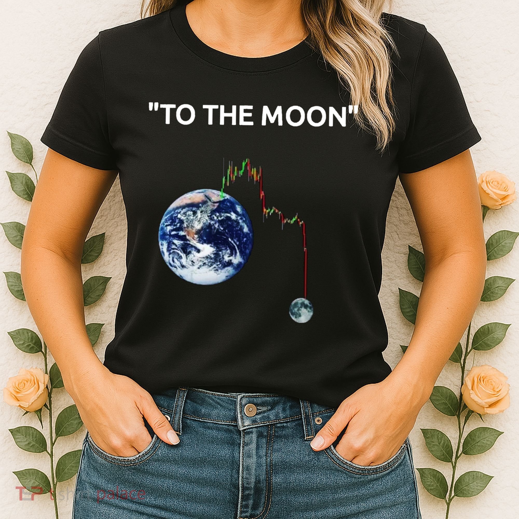 Funny Crypto Going Down To The Moon Women's T-Shirt