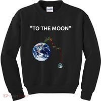 Funny Crypto Going Down To The Moon Kids Sweatshirt thumb 0