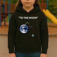 Funny Crypto Going Down To The Moon Kids Hoodie thumb 3