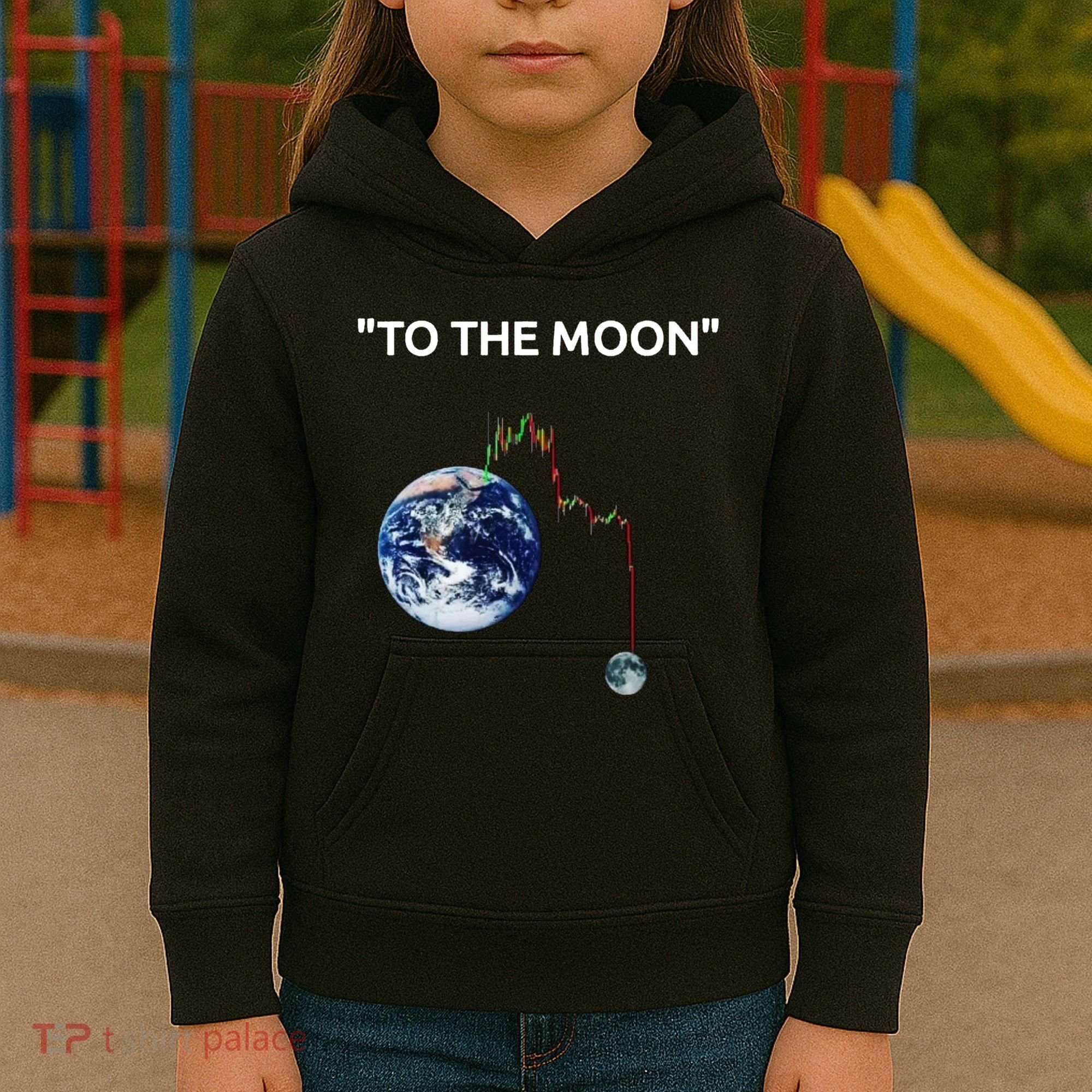 Funny Crypto Going Down To The Moon Kids Hoodie