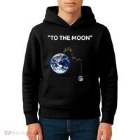 Funny Crypto Going Down To The Moon Kids Hoodie thumb 4