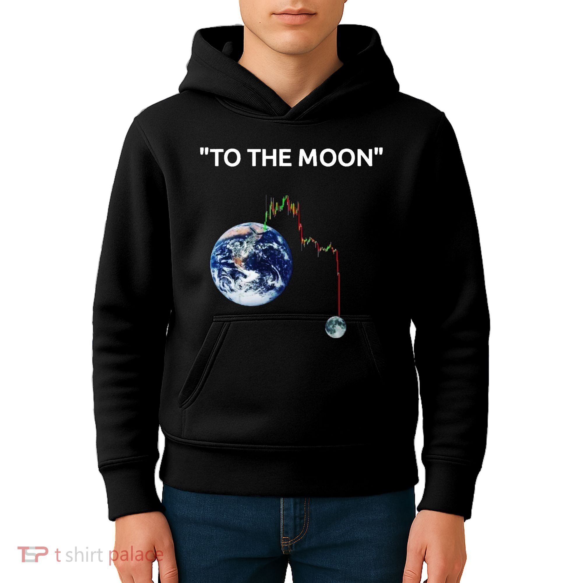 Funny Crypto Going Down To The Moon Kids Hoodie
