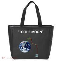 Funny Crypto Going Down To The Moon Tote Bag thumb 0